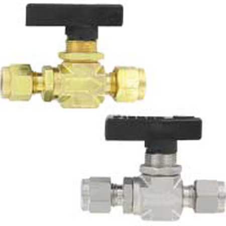 Compact Two-Way Ball Valves - Brass/316 SS Body, PTFE Seats, Blow Out Proof